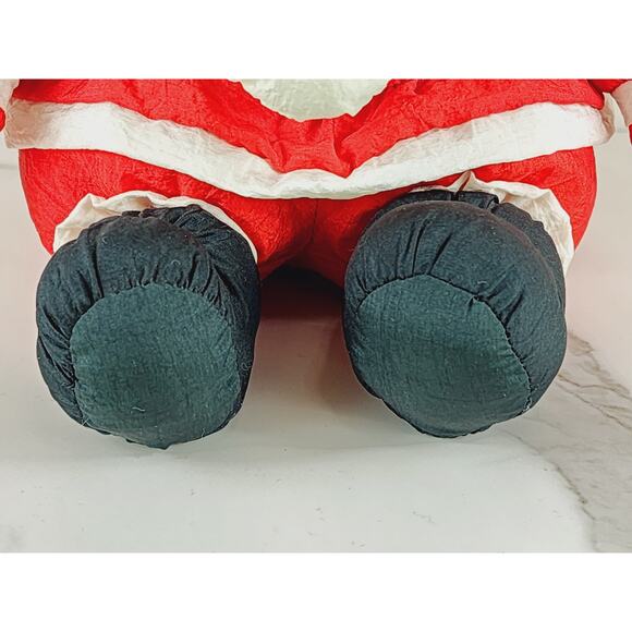 Christmas Santa Claus Polyester 12" Large Soft Plush Stuffed Toy 1978 Korea Vtg - Picture 3 of 16